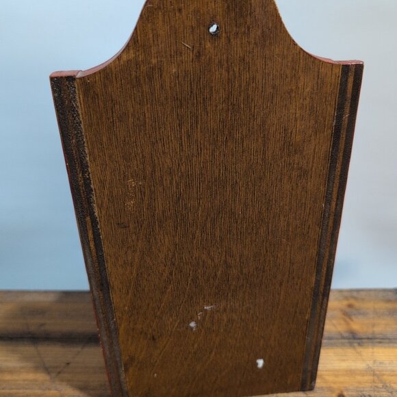 Wooden Vintage Rosemaled Recipe Card Trinket Storage Box - Picture 4 of 6